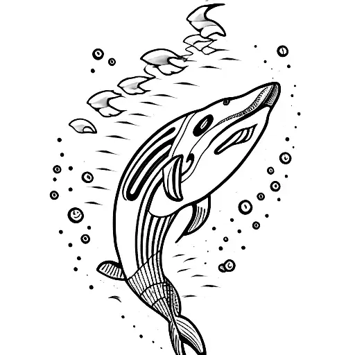 orca or killer whale, line tattoo tattoo design idea