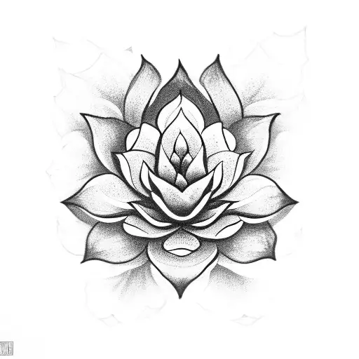 kundalini snake with lotus flower tattoo design idea