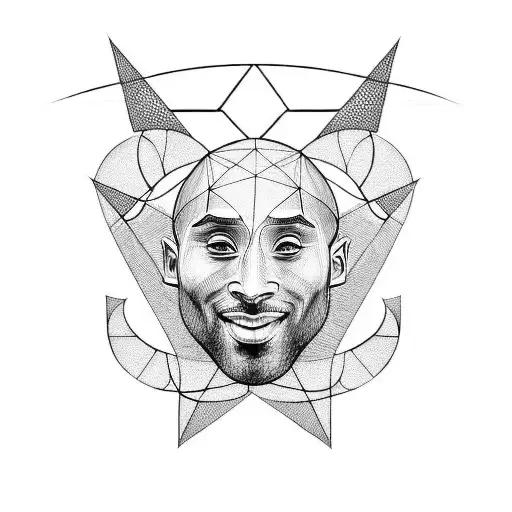 lines, kobe bryant, sound of silence notes in pentagram tattoo design idea