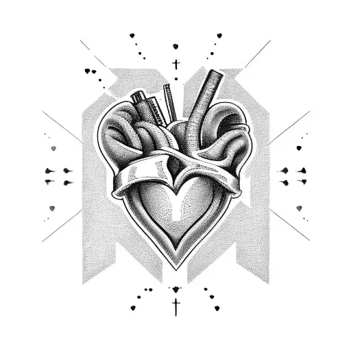 Crying Heart tattoo design idea