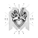 Crying Heart tattoo design idea