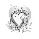 Crying Heart tattoo design idea
