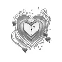 Crying Heart tattoo design idea