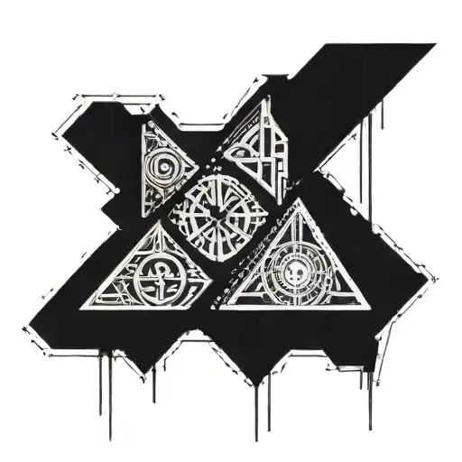 Incorporate the Roman numerals II VI XXIV in a creative and abstract way tattoo design idea