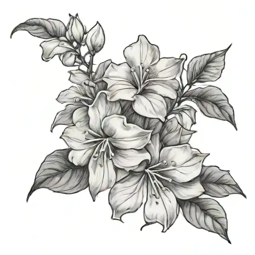 Bougainvillea tattoo design idea