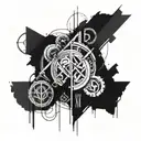Incorporate the Roman numerals II VI XXIV in a creative and abstract way tattoo design idea
