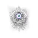 the vision,third eye,weed,magic mushroom's virtual  tattoo design idea