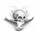 skateboard old school tattoo design idea