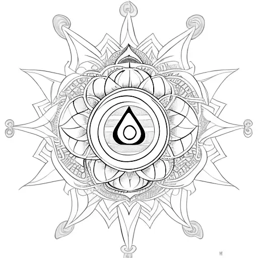 The heart chakra, also known as Anahata, is the fourth chakra and is associated with the element of air. tattoo design idea