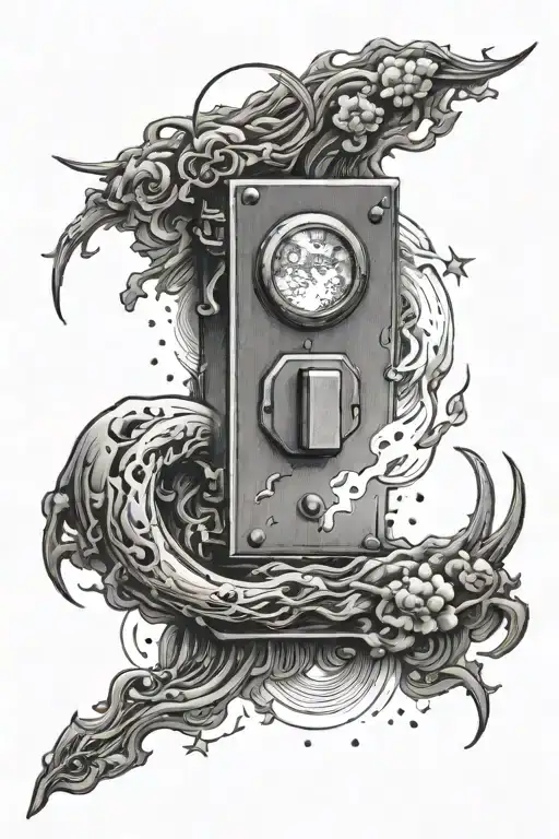 moon light switch tattoo design idea