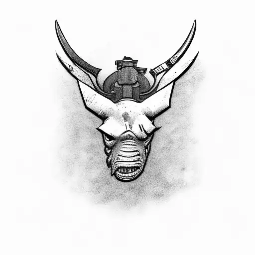 USMC with hammerhead  tattoo design idea