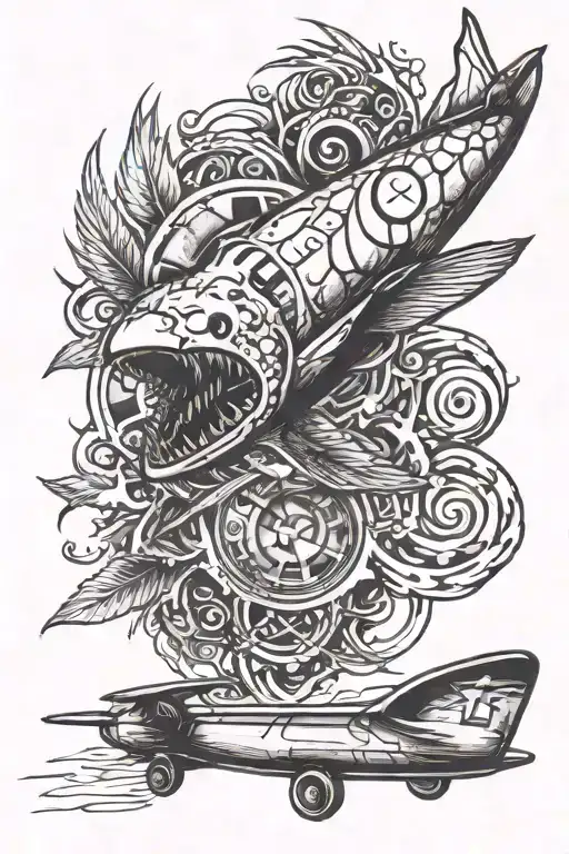 spitfire skate board tattoo design idea