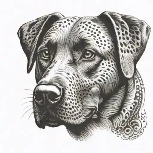 labrador retriever tattoo design idea