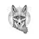 sun with the fox and ivy tattoo design idea