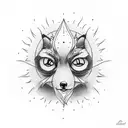 sun with the fox and ivy tattoo design idea