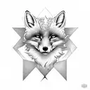 sun with the fox and ivy tattoo design idea