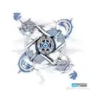 yin yang pirate brigantine ship trees ocean tattoo design idea
