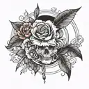 summer with line tattoo design idea