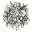 summer with line tattoo design idea