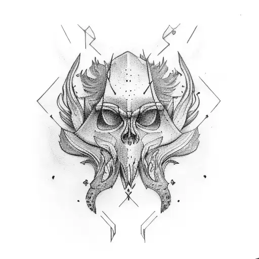 fallen angle tattoo design idea