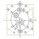 sun and snowflake  tattoo design idea
