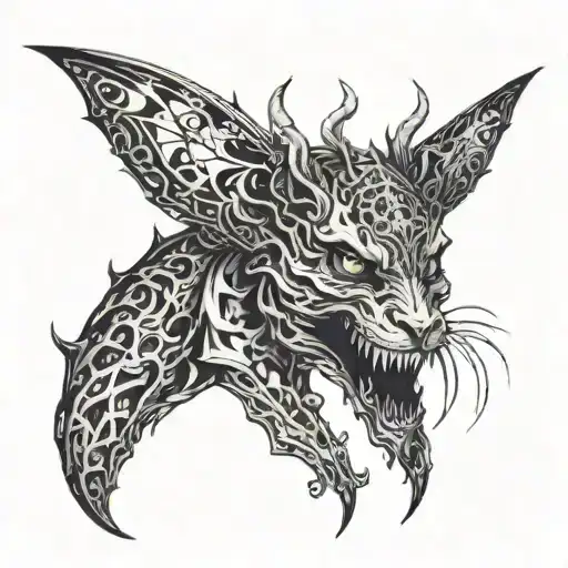 I WANT A HORROR TATTOO THAT REFLECTS THAT I AM A SLAVE TO MY INNER DEMONS. I WANT IT TO BE GOTHIC, HORROR, FEMININE, AND tattoo design idea