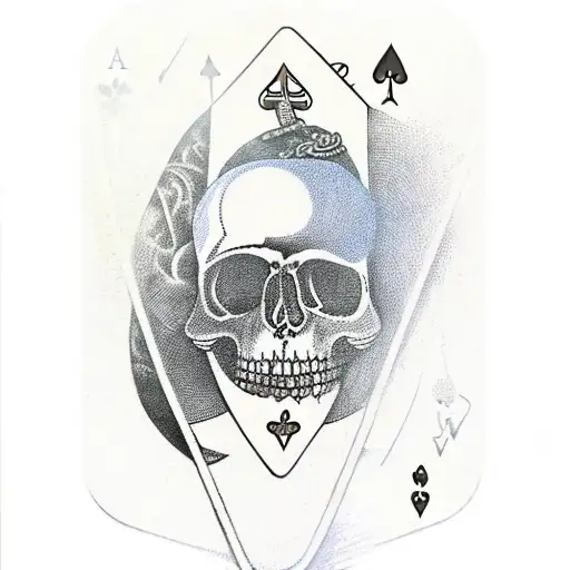 Ace of Spades card with a pocket watch on the spade and a scroll across the top with the words David dubby fordham tattoo design idea