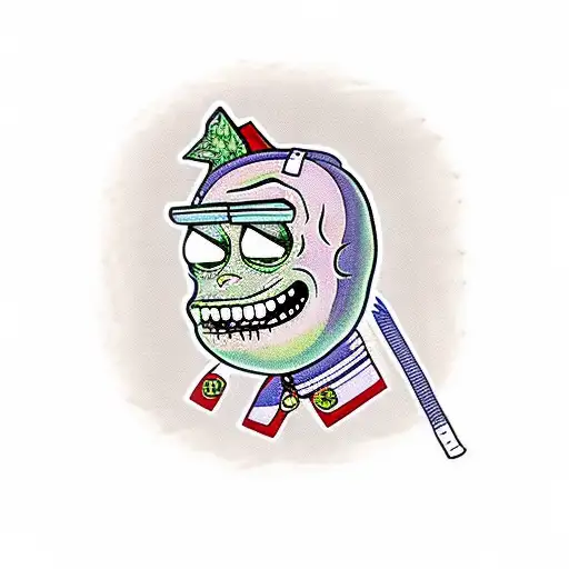 pickle Rick  tattoo design idea