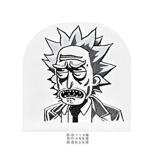 rick and Morty  tattoo design idea