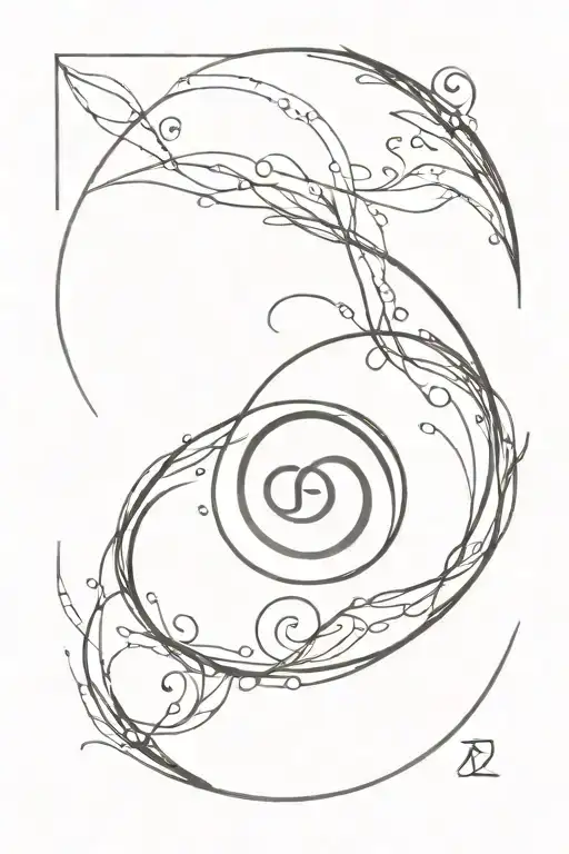 A hand-drawn Enso circle (a Japanese symbol for enlightenment and the universe) in an elegant, minimalist style. tattoo design idea