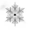 Snowflake with coconut trees tattoo design idea