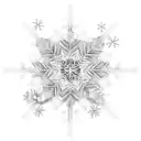 Snowflake with coconut trees tattoo design idea