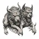 cerberus tattoo design idea