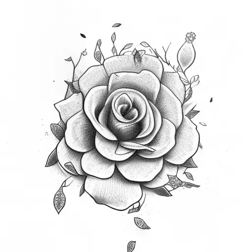 flowers in vertical for a tattoo on the chest tattoo design idea