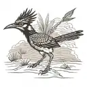 roadrunner sprinting through a desert tattoo design idea