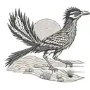roadrunner sprinting through a desert tattoo design idea