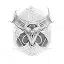 celtic cornish chough tattoo design idea