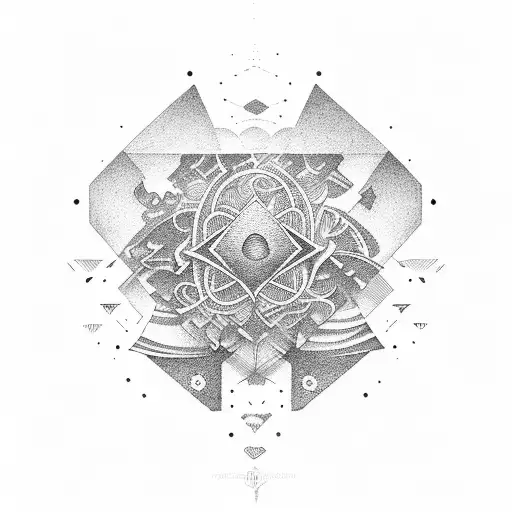 sound frequency of universe tattoo design idea