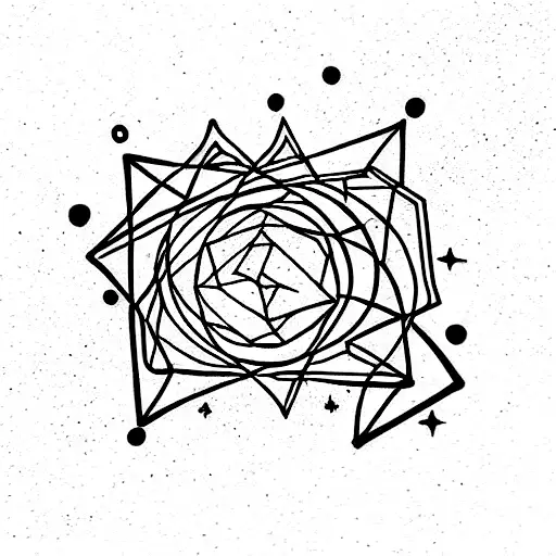 sound and universe tattoo design idea