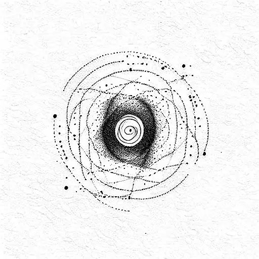 sound frequency of universe tattoo design idea