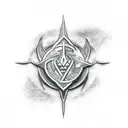 the elder scrolls Skyrim Logo tattoo design idea