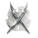 the elder scrolls Skyrim Logo tattoo design idea
