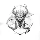 the elder scrolls Skyrim Logo Dragon tattoo design idea