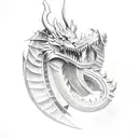 the elder scrolls Skyrim Logo Dragon tattoo design idea