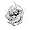 the elder scrolls Skyrim Logo Dragon tattoo design idea