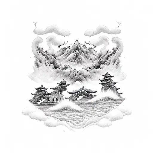 chineese text that says ''if you wait by the river of resources long enough you will see your enemies float by'' tattoo design idea