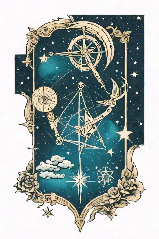 Sagittarius, Virgo, Capricorn constellation tattoo design idea