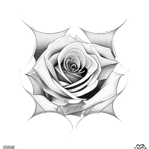 a rose that grew from concrete tattoo design idea