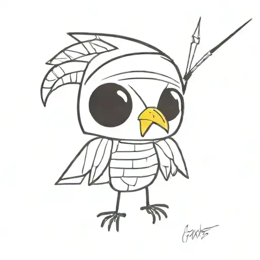 Crusader Falcon tattoo design idea