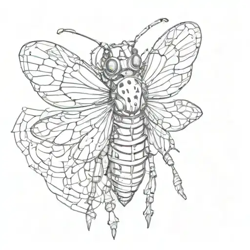 cicada clown   tattoo design idea
